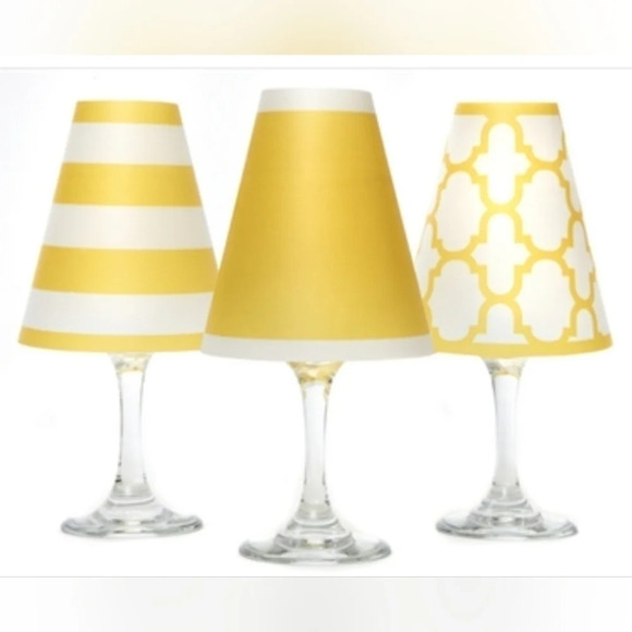 Nantucket 6 Piece Vibrant  Yellow Wine Shade Set - Picture 1 of 5